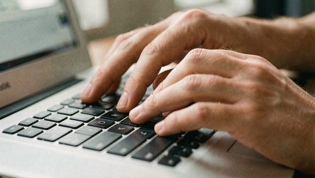 home row position shown in a closer practice view